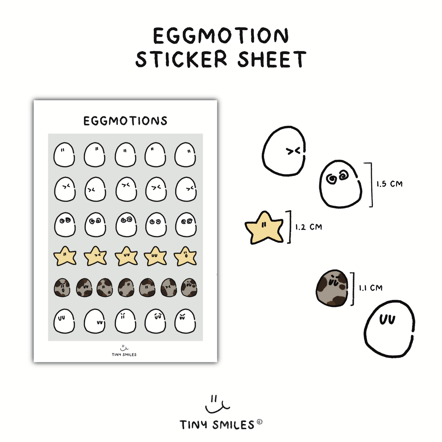Eggmotions sticker sheet