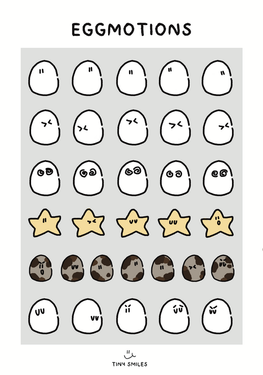 Eggmotions sticker sheet